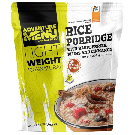 Dehydrované jedlo Adventure Menu Ryžová kaša so slivkami, malinami a škoricou