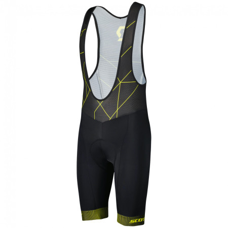 Pánske cyklistické kraťasy Scott Bibshorts RC Team ++ čierna/žltá