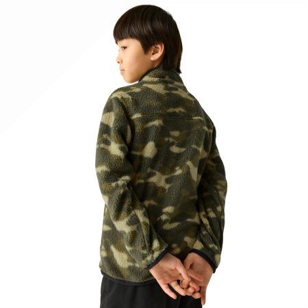 Detská funkčná mikina Regatta Junior Frankie Warm Fleece Bark Green Camo