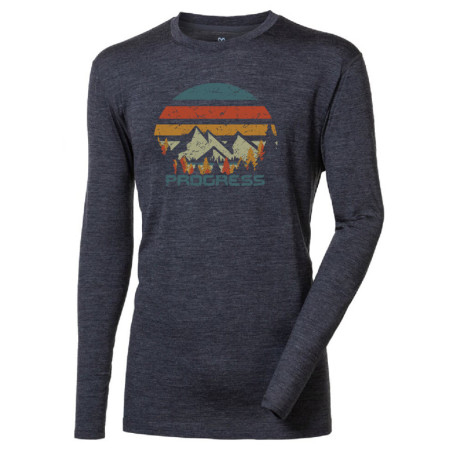 Pánske funkčné tričko Progress Loki "Landscape" sivá šedý melír