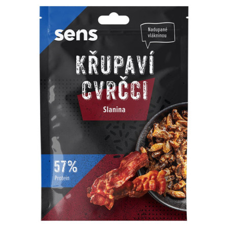 Jedlé cvrčky Sens Chrumkavé & pražené cvrčky - Bacon 16 g