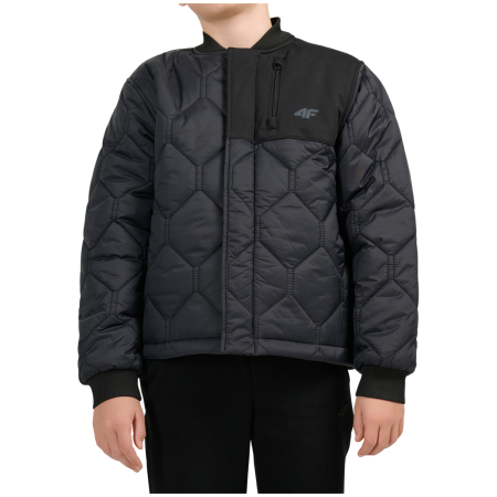 Detská softshellová bunda 4F Jacket M324 Deep Black čierna Deep Black