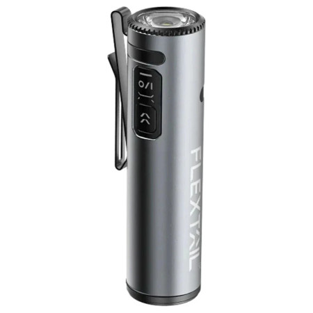 LED svietidlo Flextail ZERO Flashlight 1200 + EDC strieborná