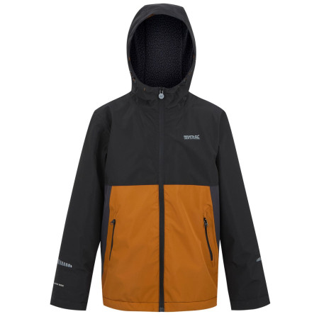 Detská bunda Regatta Hillain Warm Lined čierna/hnedá Blk/PmSp/Ash