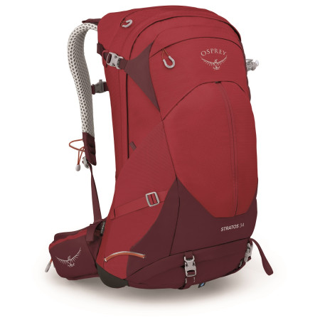 Turistický batoh Osprey Stratos 34 červená poinsettia red