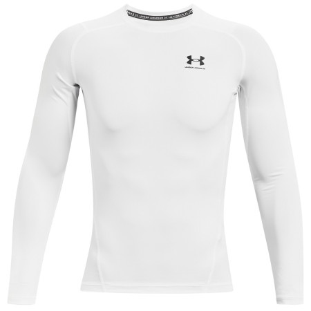 Pánske funkčné tričko Under Armour HG Armour Comp LS biela White/Black