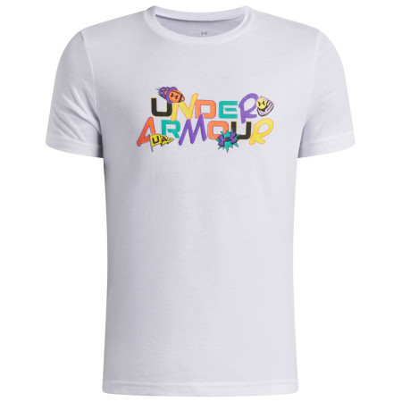 Detské funkčné tričko Under Armour UA B Patch Pack Wm SS White biela/čierna White / / Black