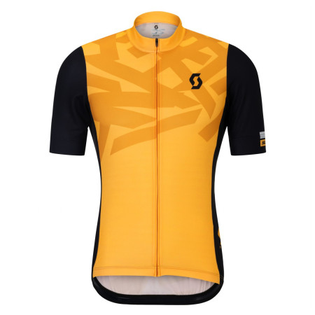 Pánsky cyklistický dres Scott Jersey M's RC Endurance SS žltá/čierna gleam orange/black