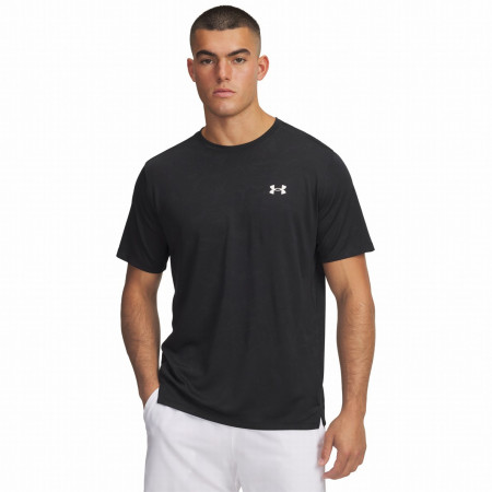 Pánske tričko Under Armour Tech Vent Jacquard Ss čierna/biela Black/White