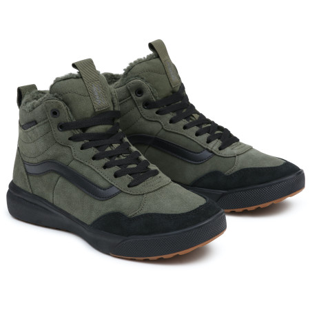 Pánske topánky Vans Range Exp Hi Vansguard zelená/čierna Sherpa Suede Grape Leaf/Black