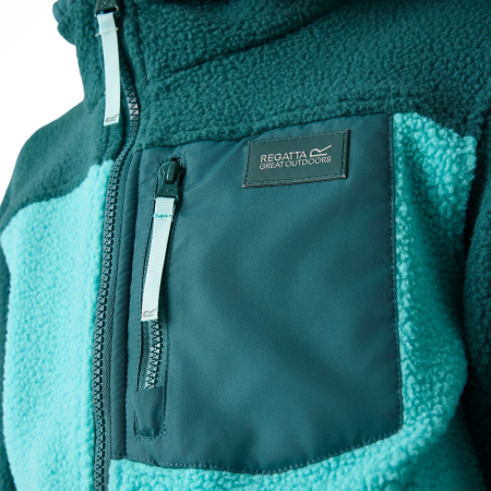 Detská funkčná mikina Regatta Junior Frankie Warm Fleece Mediterranea/Turquoise