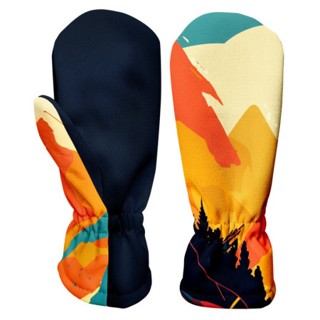 Detské softshellové rukavice WAMU Mountain Bike oranžová