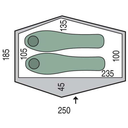 Ľahký stan pre 2 osoby Pinguin Echo 2
