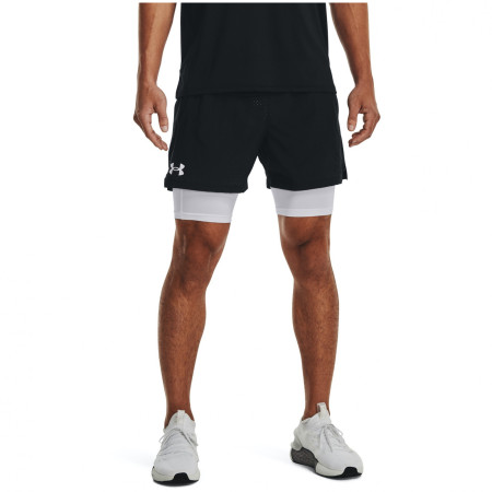 Pánske kraťasy Under Armour Vanish Wvn 2in1 Vent Sts čierna/biela Black / White / White