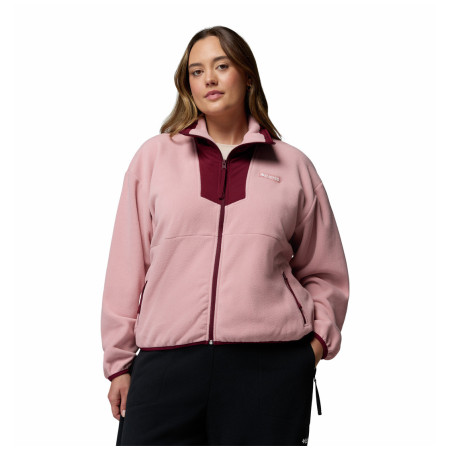 Dámska mikina Columbia Sequoia Grove™ Full Zip Fleece ružová Eraser Pink, Rich Wine