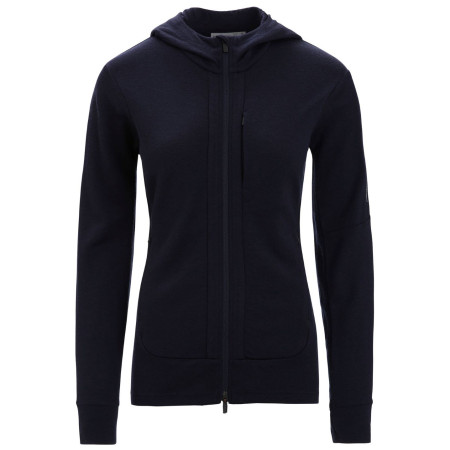 Dámska mikina Icebreaker W Quantum III LS Zip Hood čierna Black