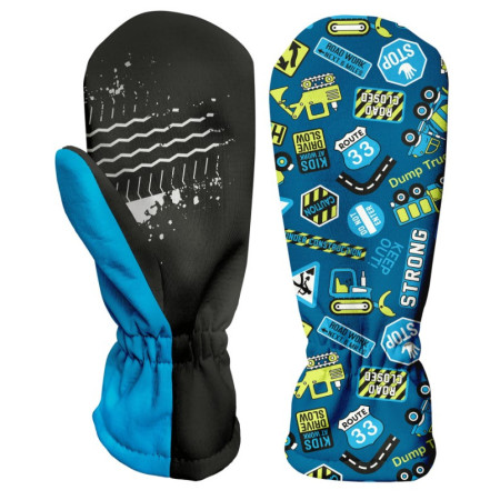 Detské zimné palčiaky WAMU Bagr modrá