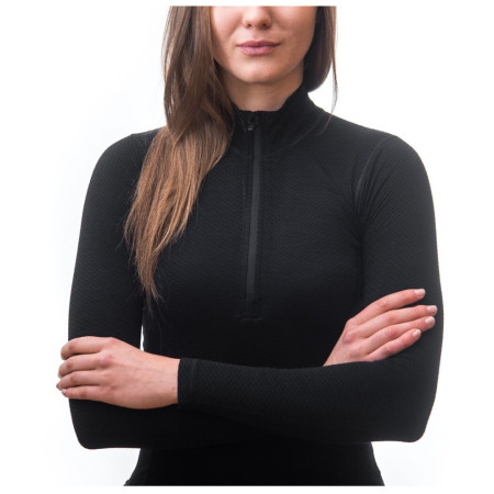 Dámske funkčné tričko Sensor Merino DF so zipsom