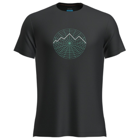 Pánske funkčné tričko Icebreaker Men Merino 125 Cool-Lite™ Sphere III SS Tee Vision Grid čierna Black