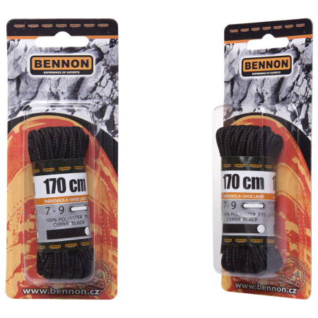 Šnúrky do topánok Bennon Laces Black Box 170 cm