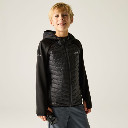 Detská bunda Regatta Junior Andreson Hybrid Black/Sealgr