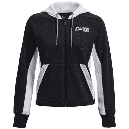 Dámska mikina Under Armour Rival + FZ Hoodie čierna Black / White / White