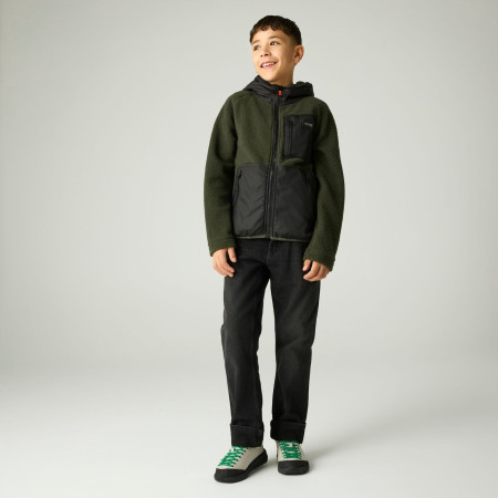 Detská mikina Regatta Munro Hybrid Jacket DarkKhak/Blk