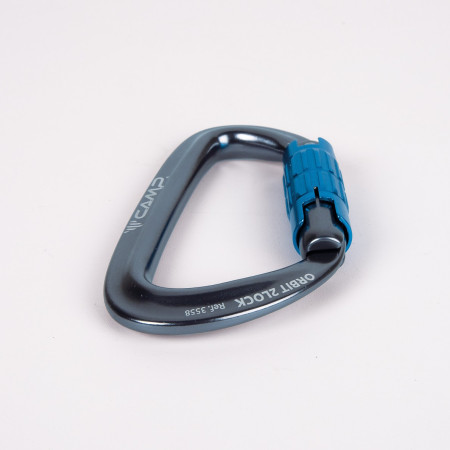 Karabína Camp Orbit 2Lock - Gun Metal / Blue