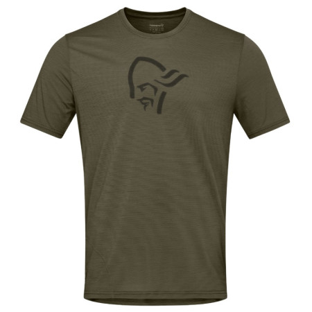 Pánske tričko Norrona femund equaliser merino T-shirt tmavozelená Olive Night