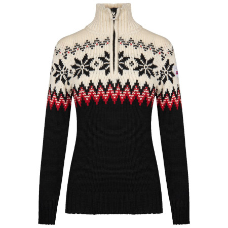 Dámsky sveter Dale of Norway Myking Fem Sweater čierna Black Raspberry Offwhite