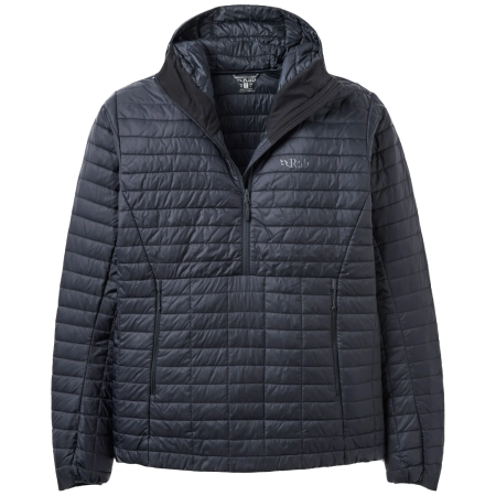 Pánska bunda Rab Microlighter Pullover Down Hoody čierna