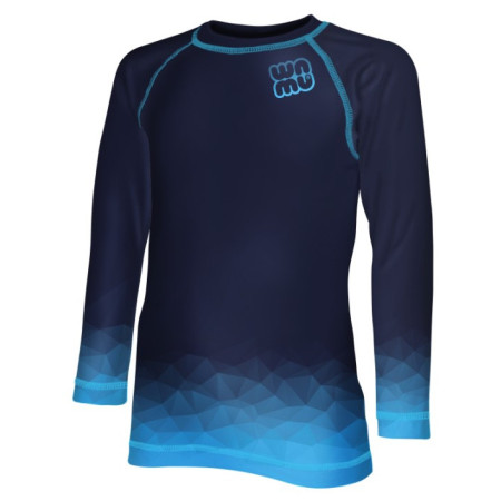 Detské funkčné tričko WAMU Mozaika dark blue modrá
