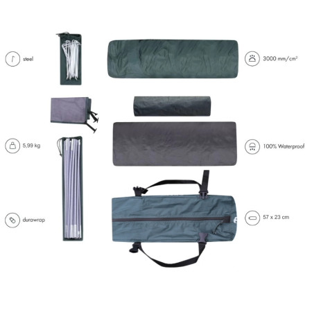 Stan s predsieňou Zulu Dome 3 Black Long