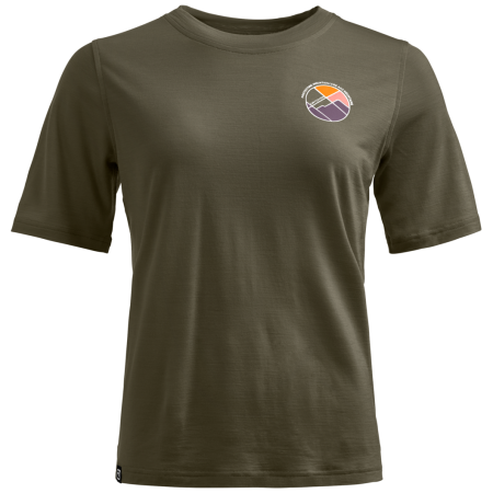 Dámske tričko Ortovox 140 Cool Round Landscape T-shirt tmavozelená Dark Wild Herbs