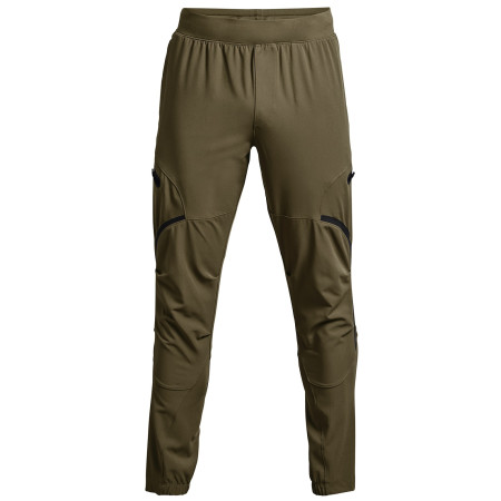 Pánske nohavice Under Armour Unstoppable Cargo Pants zelená Tent / / Black