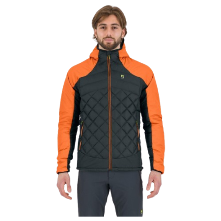 Pánska bunda Karpos Lastei Active Pl.Jkt sivá/oranžová WOODL.GRAY/VIBR.ORANGE