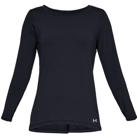 Dámske tričko Under Armour HG Armour Long Sleeve čierna Black//MetallicSilver