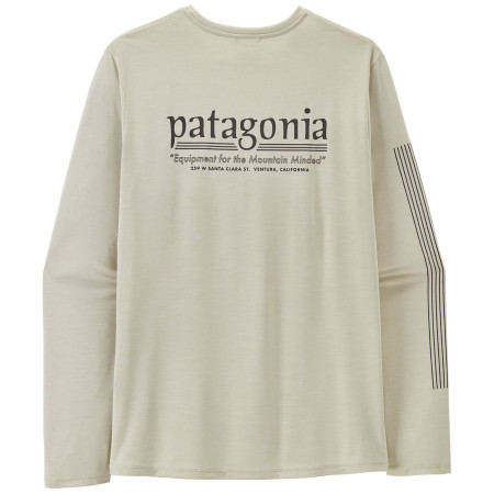 Pánske tričko Patagonia M's L/S Cap Cool Daily Shirt - Hut Tripper biela Dyno White