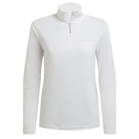 Dámske tričko Craghoppers NosiLife SolarShield+ Half Zip Top biela White