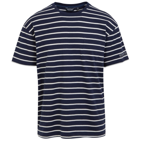 Pánske tričko Regatta Shorebay Tee II modrá/biela Navy/WhitStr