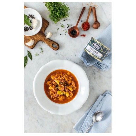 Polievka Hotovky z plechovky Kapustnica s údeným mäsom a klobásou 800ml