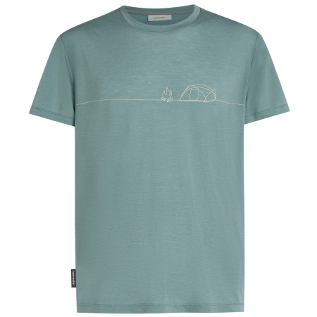 Pánske funkčné tričko Icebreaker Merino Blend Core SS Tee Single Line Camp