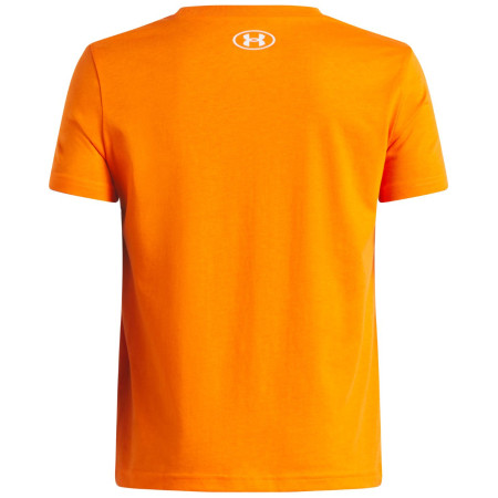 Detské funkčné tričko Under Armour UA B Logo Wordmark SS Outrageous Orange