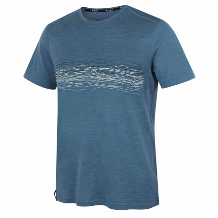 Pánske tričko MOOA Merino Lyolite Waves 150 Short modrá blue