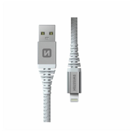 Kábel Swissten Kevlar USB / Lightning 1,5 m biela white