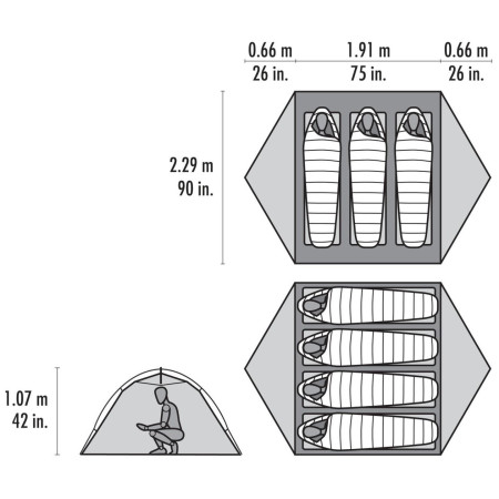 Turistický stan MSR Hubba Hubba LT 3P