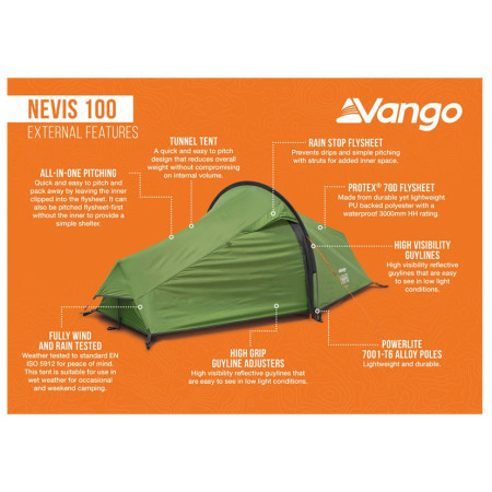 Turistický stan Vango Nevis 100