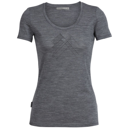 Dámske triko Icebreaker Women's Tech Lite SS Scoop Snap Head-gritstone HTHR