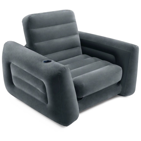 Nafukovacie kreslo Intex Pull-out Chair tmavosivá grey