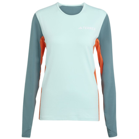 Dámske funkčné tričko Adidas Multi Synt Ls W zelená/oranžová